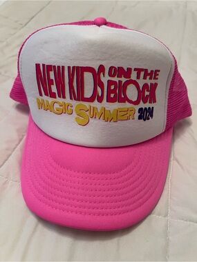 New Kids on the Block 'Magic Summer 2024' Pink Trucker Hat